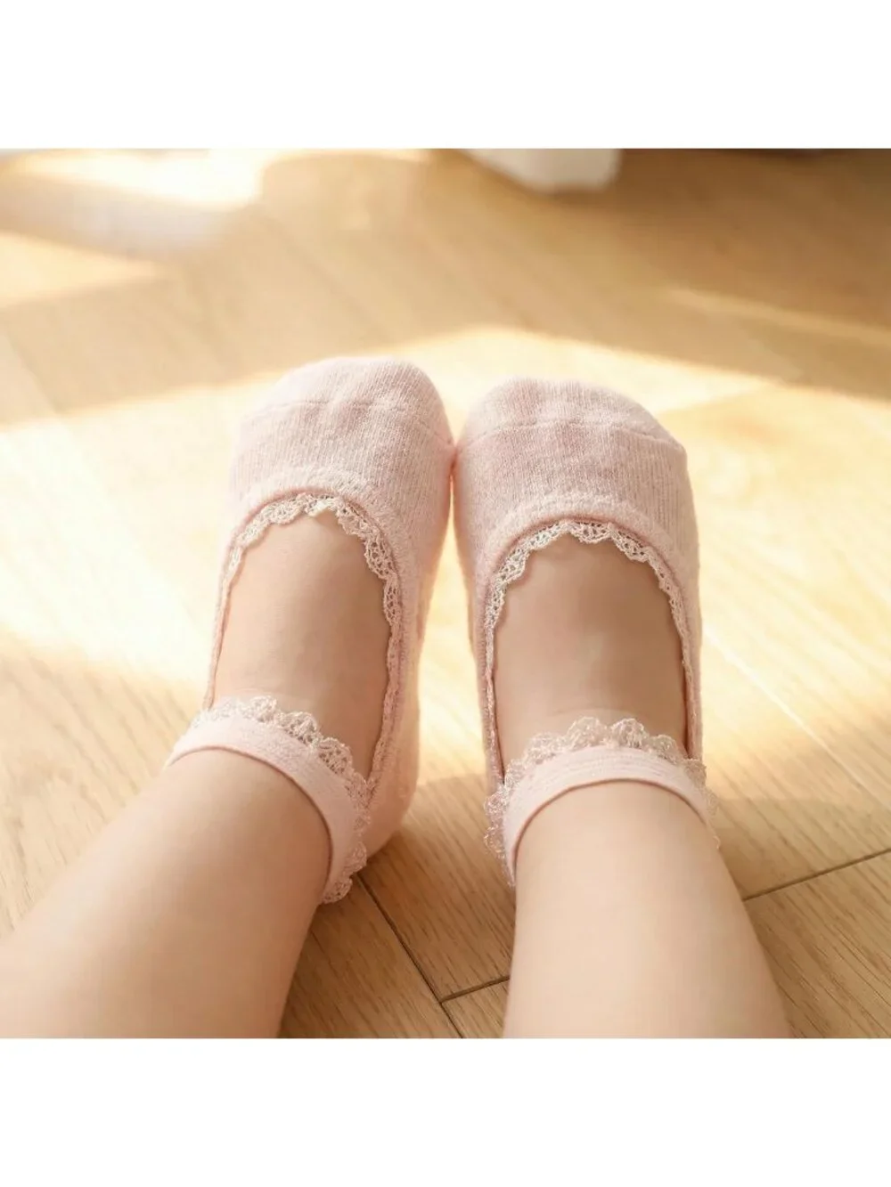 5 Pairs Baby Girl Lace Socks - Non-Skid Toddler Stretch Anti-Slip Princess Dress